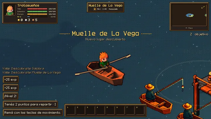 Rowing out of La Vega dock