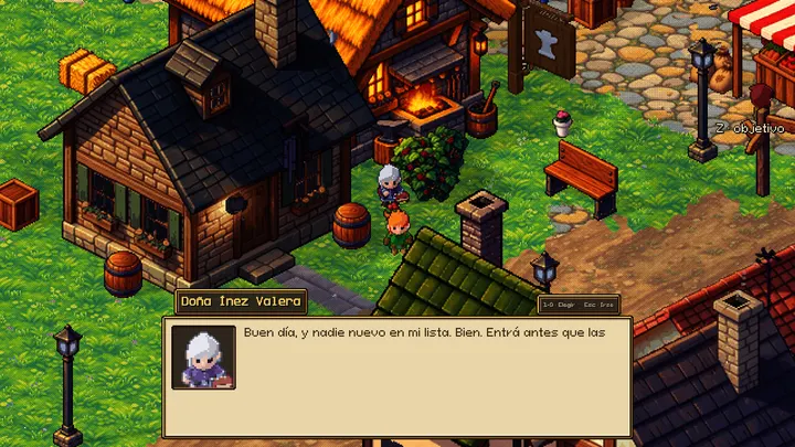Talking with the villagers