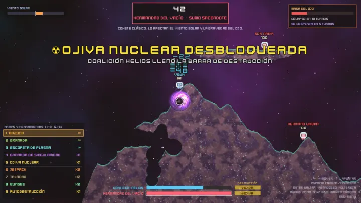 A singularity grenade opens a mini black hole