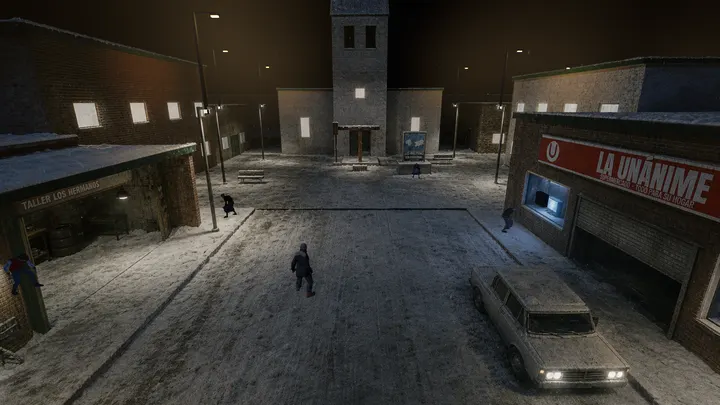 The town at night